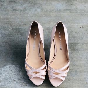 Audrey Brooke peep toe heels